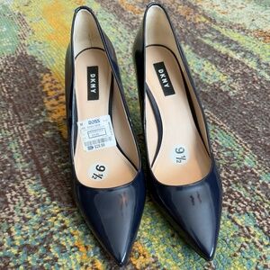 DKNY Navy Blue Patent Leather Heels